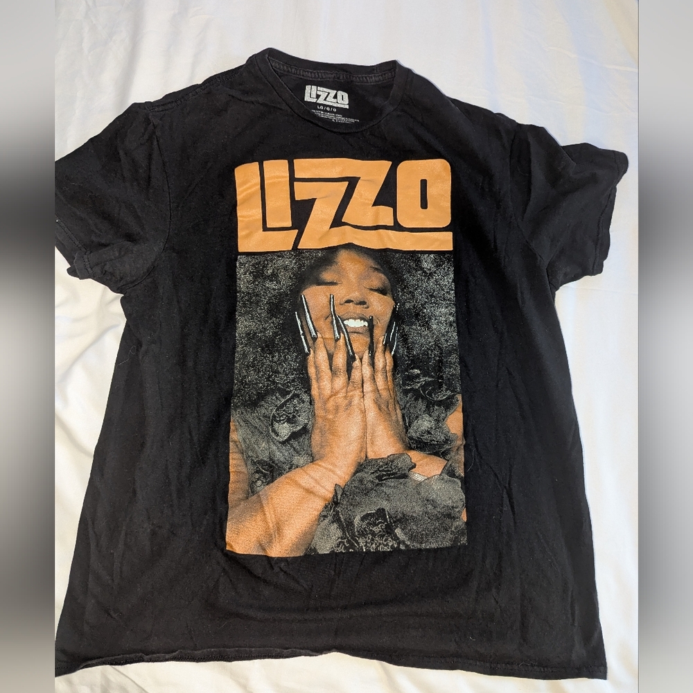Lizzo Adult Large‎ Black Graphic Print Short Sleeve T-shirt